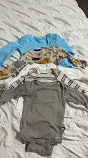 Gerber 0-3M Unisex 4pc Cotton Long Sleeve Bodysuit Set Animal Print