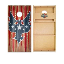 Stars Stripes Cornhole Boards WSOC Official 24x48 Inches Premium Wood
