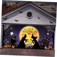 Halloween Garage Door Cover Banner 6x13 Ft Outdoor Party Decorations