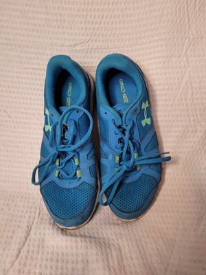Under Armour Micro G Assert 6 Blue Lime Running Shoes 1252362-912 Mens 9