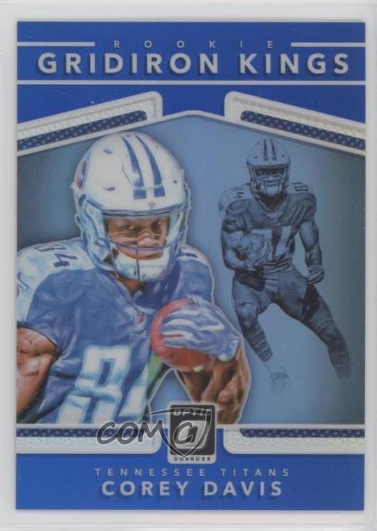 2017 Donruss Optic Rookie Gridiron Kings Blue Prizm 3/149 Corey Davis #8 wd9