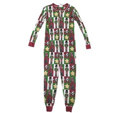 Buc-ee's Kids Christmas Nutcracker Waffle Knit Thermal Union Suit Pajamas YM