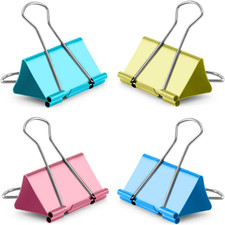 Colored Jumbo Binder Clips 2.4 inch, Extra Large Binder Clips for Office 8 Pcs