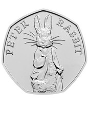 2019 Peter Rabbit 50p coin Fifty Pence Beatrix Potter