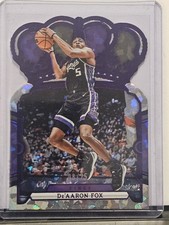 2023-24 Panini Crown Royale 70 Deaaron Fox Crystal Purple 25 2023-24 Panini Crown Royale 70 Deaaron Fox Crystal Purple 25