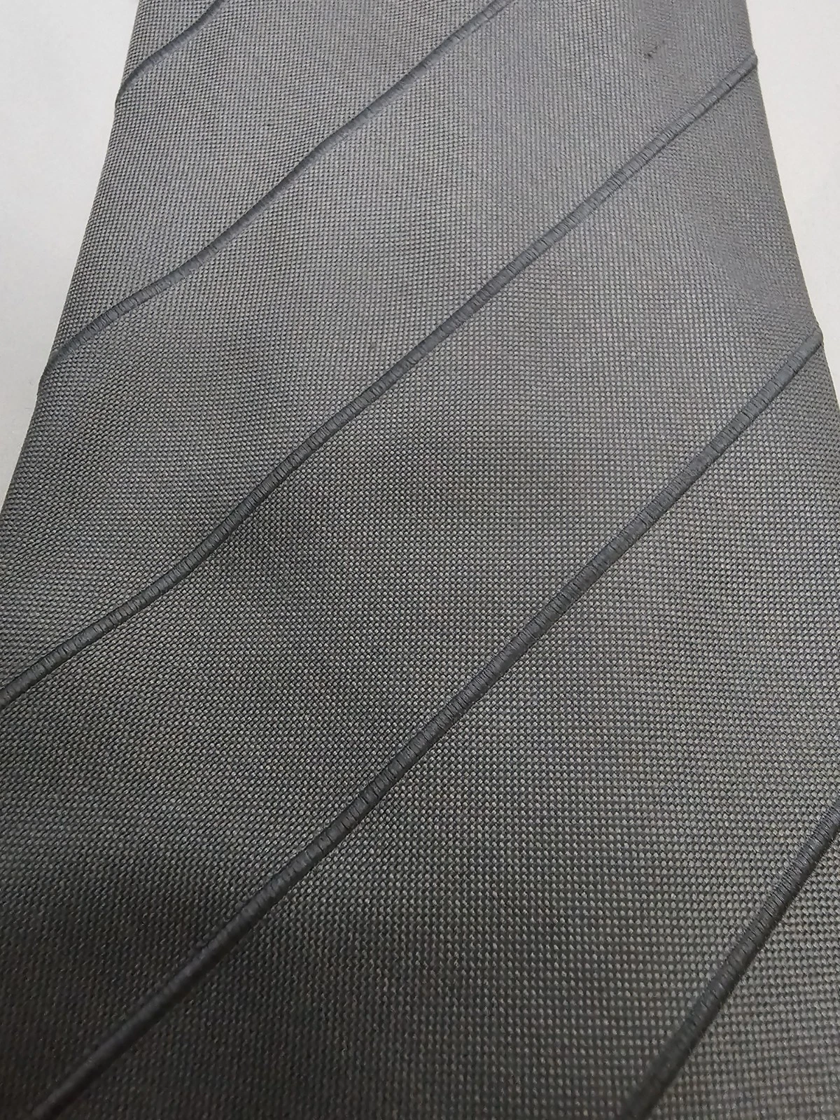 SAINT LAURENT (YSL) YVES SAINT LAURENT ABITO ELEGANTE UOMO CRAVATTA COLLO NERO DIAGONALE 100% SETA LARGO