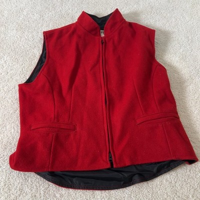 Schaefer Style 905 Red Wool Vest Large USA Ranchwear Outdoor Clothing