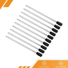 10PCS 1mm Ink Pen Refills Ballpoint Refill Medium Point Metal Replacement Black