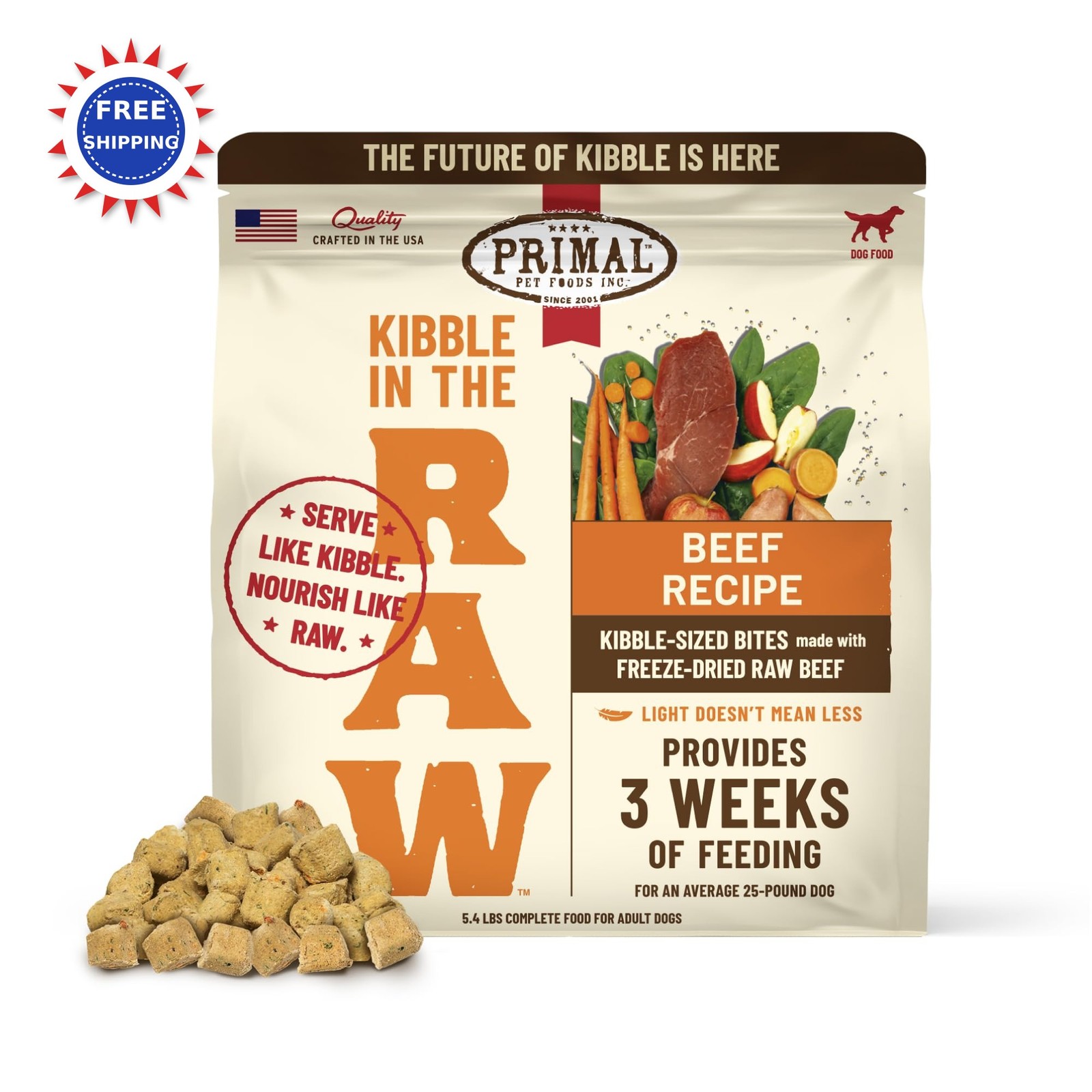 5.4 Lb Bag Kibble Scoop Serve Protein Whole