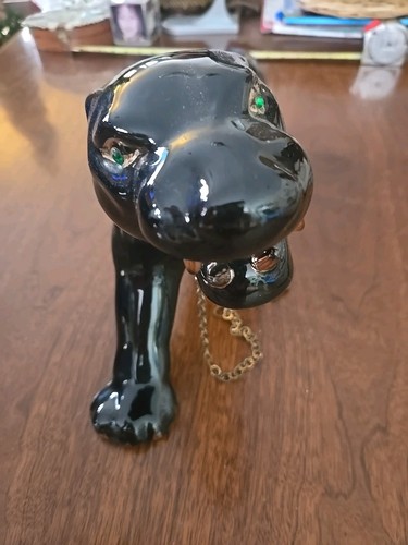 MCM Vintage schwarzer Panther Statue Goldjuwel Ton Kragen - Bild 7 von 11