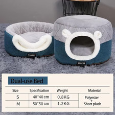 Cat Bed House Soft Plush Kennel Puppy Cushion Small Dogs Cats Nest Winter Warm S