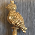Gold Tone Metal Corday Le Qoq Gold Cockerel Bird Solid Perfume Compact — photo 3