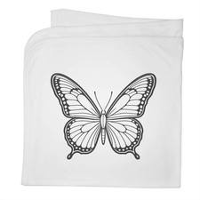 'Simple Butterfly' Cotton Baby Blanket / Shawl BY00047103 