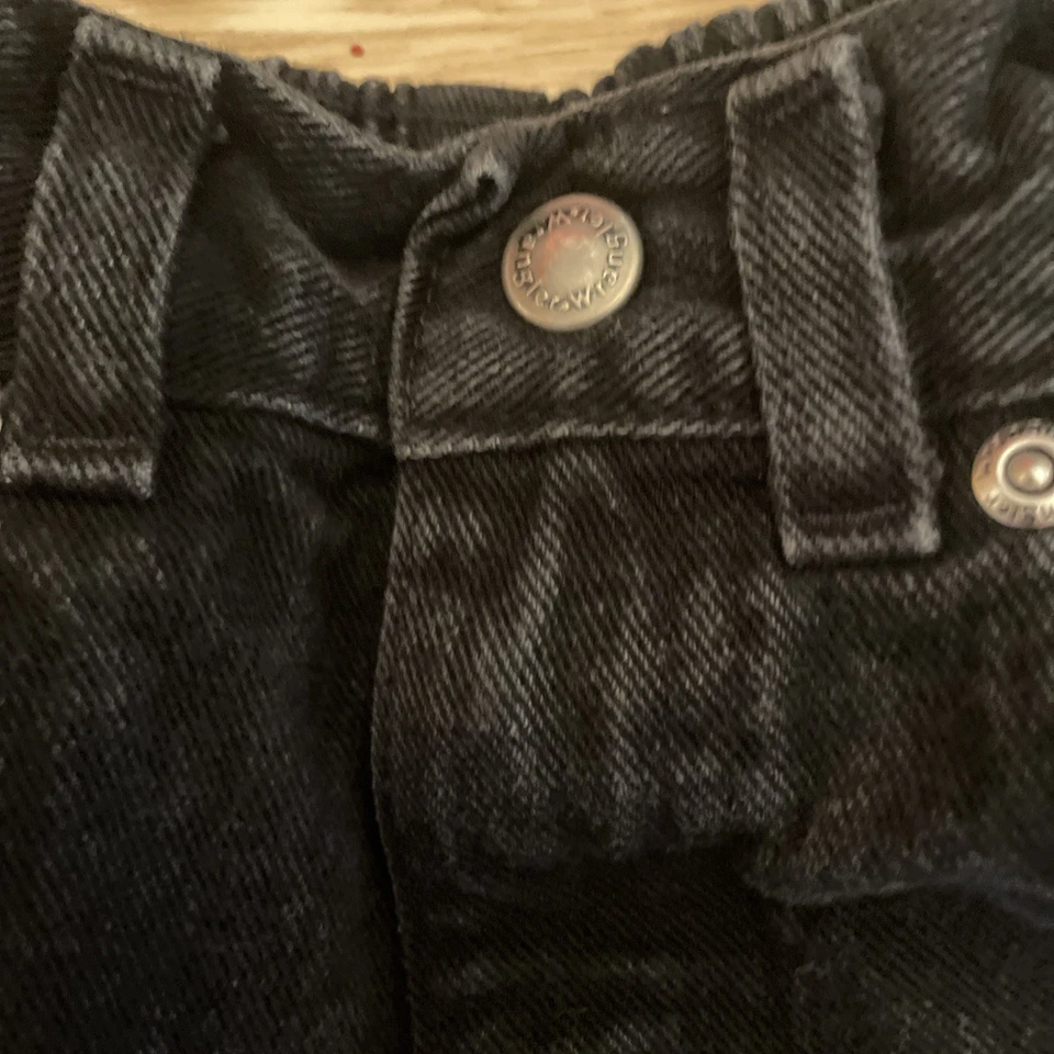 Vintage Black Wrangler Jeans 4t Zipper/Button Fly 100% Cotton Denim Pants - Image 3 of 4