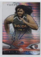 2014 Topps Platinum Rookie Refractor Pulsar 33/50 Cyril Richardson #62 Auto 0o9