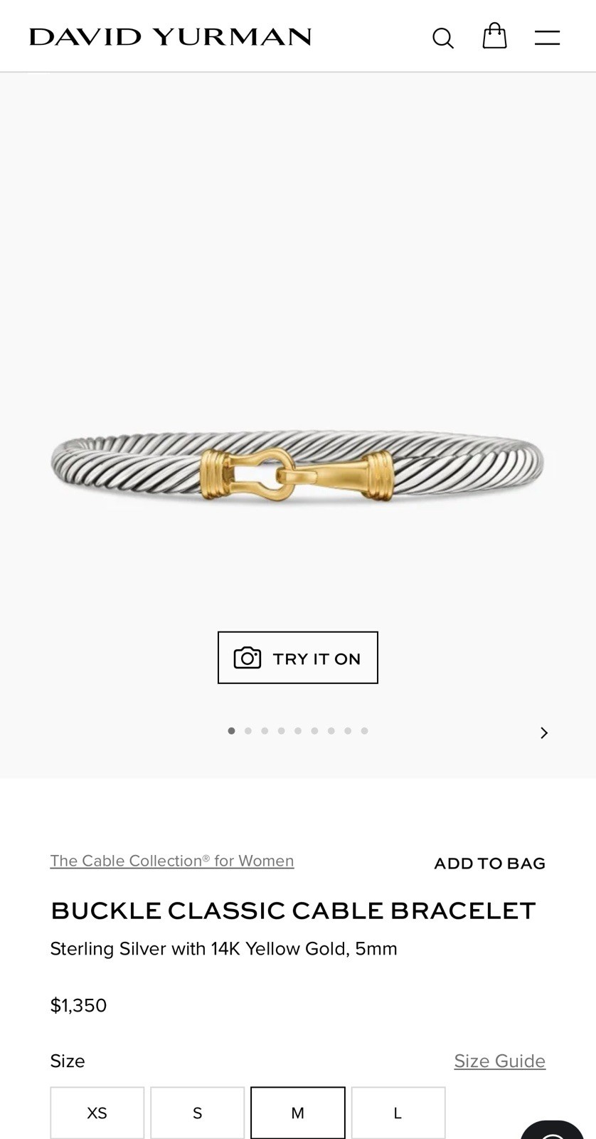 David Yurman B04026 S4M 5mm Classic Cable Bracelet. Never Been Opened