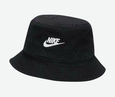 NIKE Apex Futura Washed Bucket Hat Cap Black/White MEDIUM Unisex FB5381-010 NEW