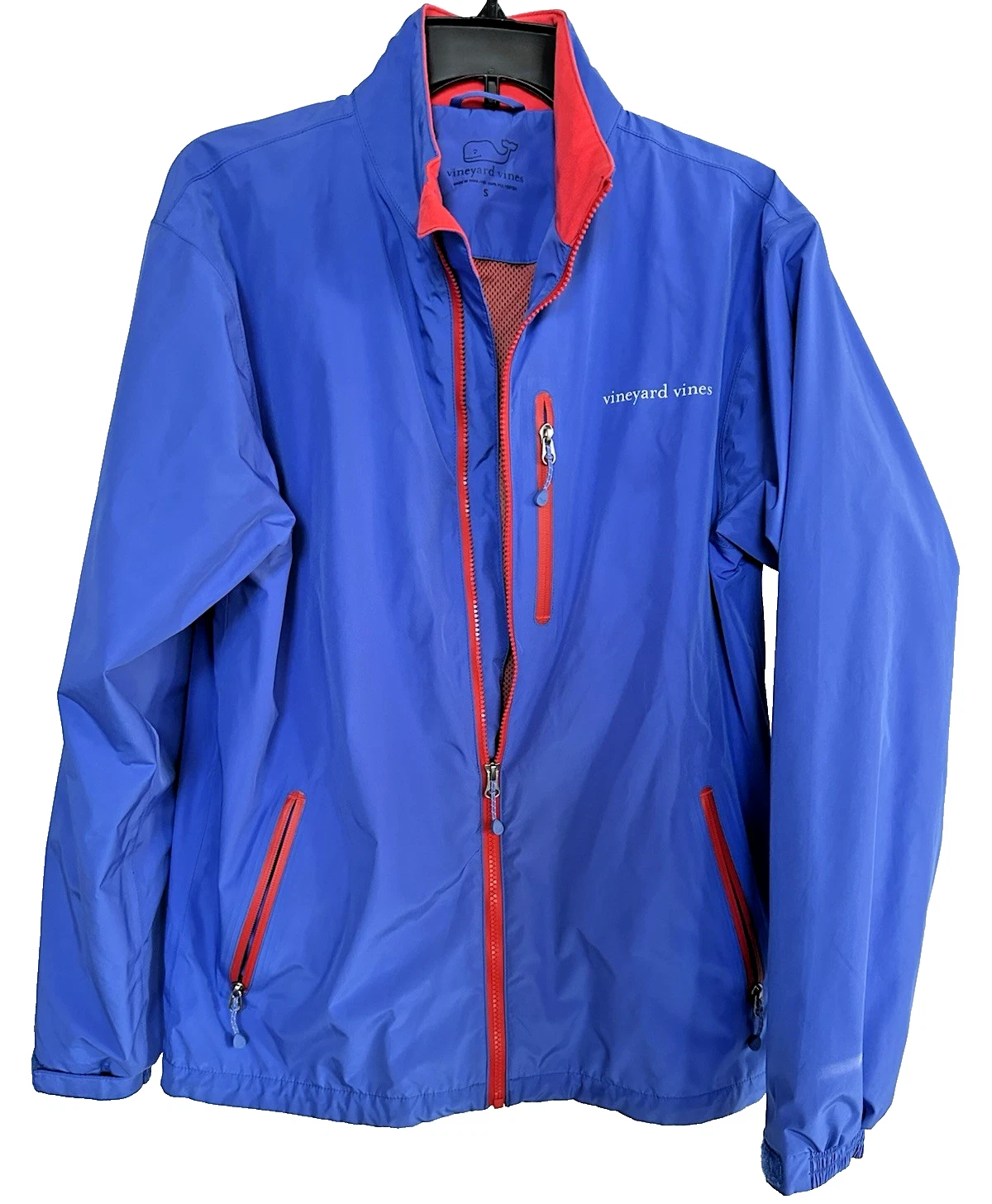 Vineyard Vines Jacket Mens Small Blue Full Zip Active Performance Preppy Golf