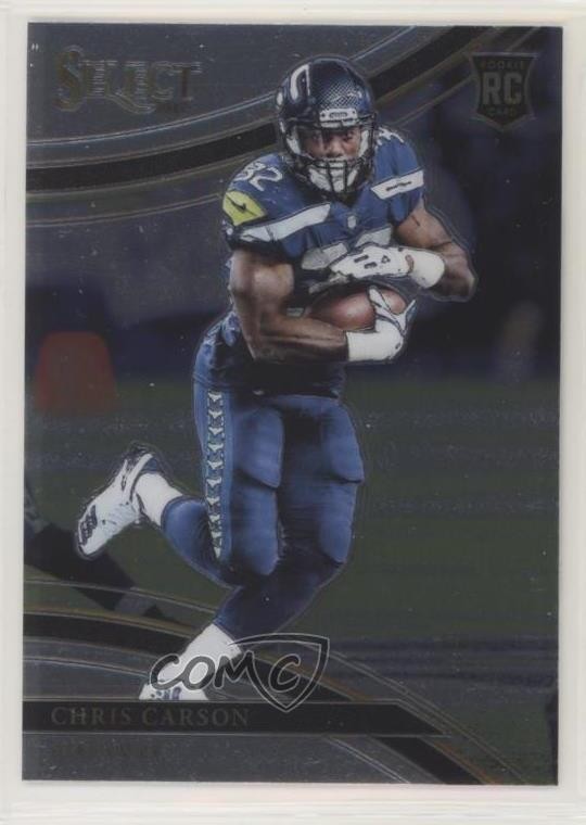 2017 Panini Select Field Level Chris Carson #229 Rookie RC 4l3