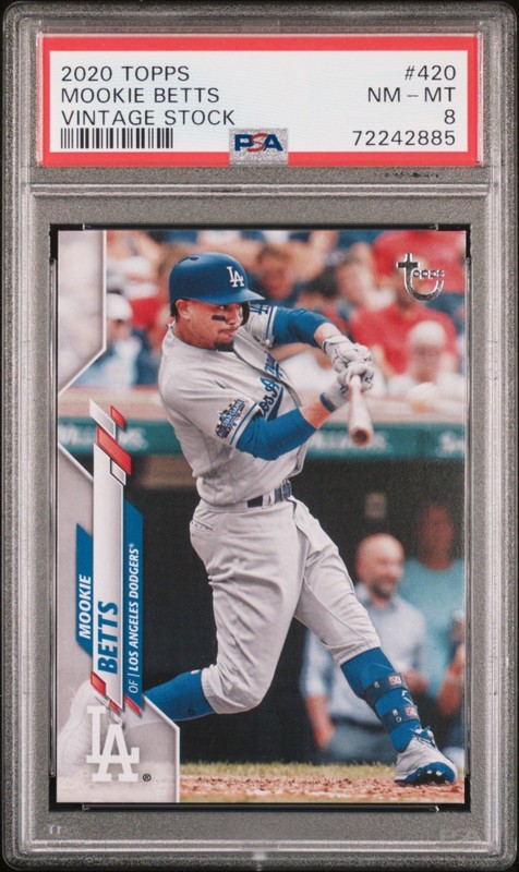 2020 Topps Vintage Stock 54/99 Mookie Betts #420 PSA 8