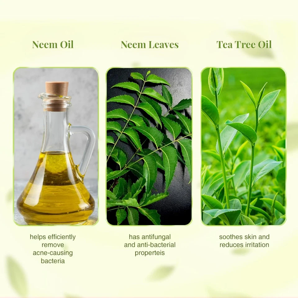 VLCC Ayurveda Neem Face Wash 100ml x 2 | Acne Control | Oily Skin Cleanser - Image 4 of 4