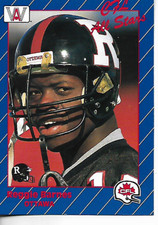 1991 All World Canadian Football CFL Reggie Barnes Card #55