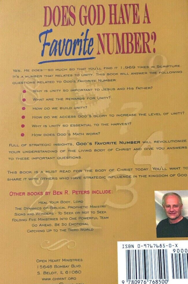 God's Favorite Number Paperback by Ben Peters | eBay