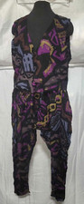 Hammer Pants  Vest Set 80s XL MC Vintage Rich Tones Made USA LA Design Harem