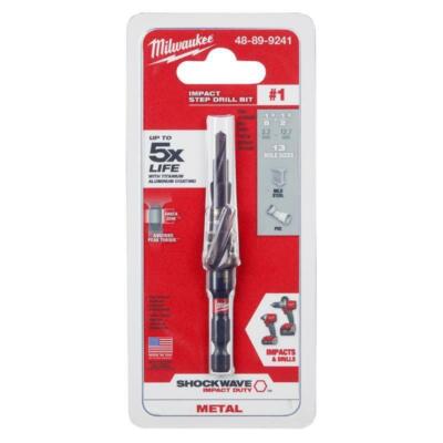 Milwaukee Shockwave #1 X 3.75 in. L High Speed Steel Impact Step Drill Bit