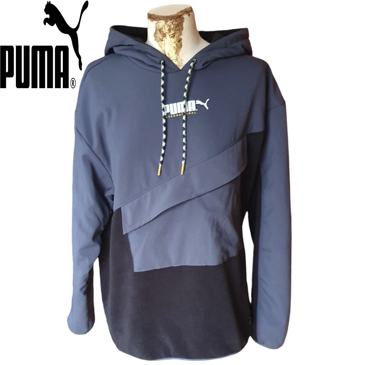 Jacket Puma Hoodie Sweater PUMA Mens Hoodie Sweatshirt Grey - Main Image
