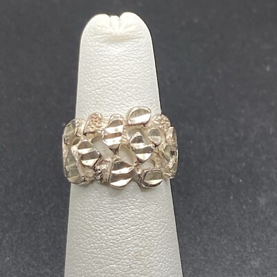 Designer NF Sterlingsilber Diamantschliff Ring - Größe 5 1/4