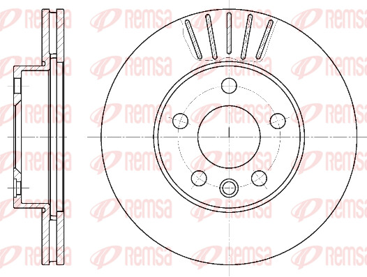Remsa 2X Bremsscheibe Vorne Ø280Mm BelüFtet FüR VW Transporter IV Bus 70XB-image