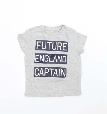 Pep&Co Baby grau Baumwollmischung T-Shirt Größe 18-24 Monate Future engl