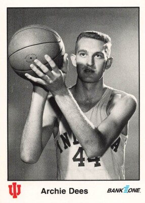 ARCHIE DEES 1986 BANK ONE ALL-TIME GREATS OF IU BASKETBALL #34