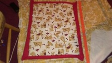 Dog cushion small gr8 for car couch bed and more. 23x28 in flannel and fleece