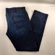 7 For All Mankind Slimmy Straight Blue Denim Jeans Mens Size 40 Actual 44x34