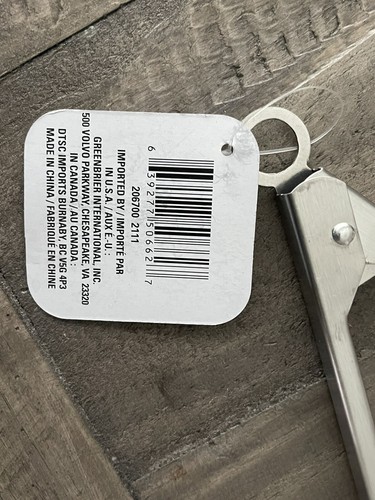 Cooking Concepts 11” Stainless-Steel Tongs with Plastic Tips - New With Tags - Picture 3 of 3