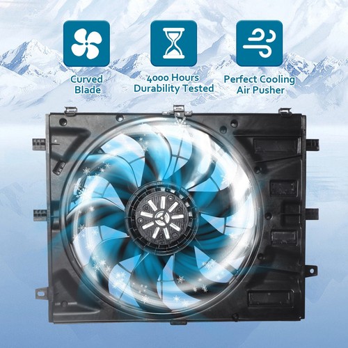 AC Radiator Cooling Fan Assembly For 18-19 Chevy Equinox 1.5L GMC Terrain 2.0L - Picture 3 of 10