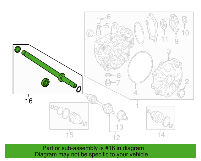 Intermediate Shaft 205-330-99-05 Fit Mercedes C300 GLC300C63 C43