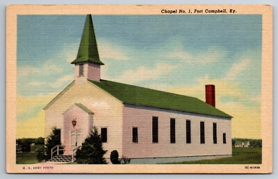 #ad #ad Vintage Postcard KY Cambell Chapel No. I Linen $1.89