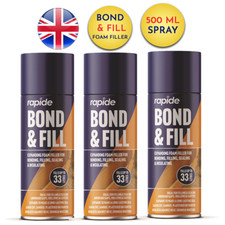 3 X Expanding Foam PU Bond and Fill Sealing Insulating Gap Filler Spray 500ml