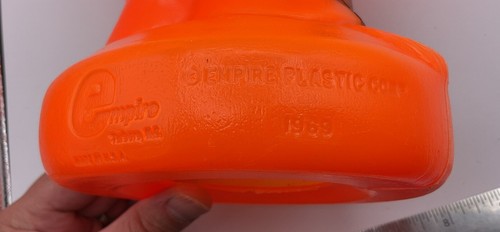 Vtg 1969 Empire Blow Mold 14” Pumpkin Scarecrow Jack O Lantern - No Cord/Light - Picture 9 of 15