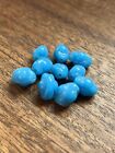 Vintage Japanese Blue Art glass Swivel Cherry Brand beads 1940s Era Exact Lot