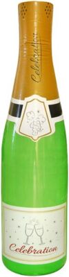 Sektflasche - aufblasbar Blow Up - Geburtstag - NEU