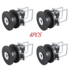 (4-PCS) 4" Square Post x 2" Square Gate Frame Premium Nylon Cantilever Roller