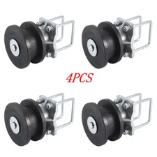 (4-PCS) 4" Square Post x 2" Square Gate Frame Premium Nylon Cantilever Roller