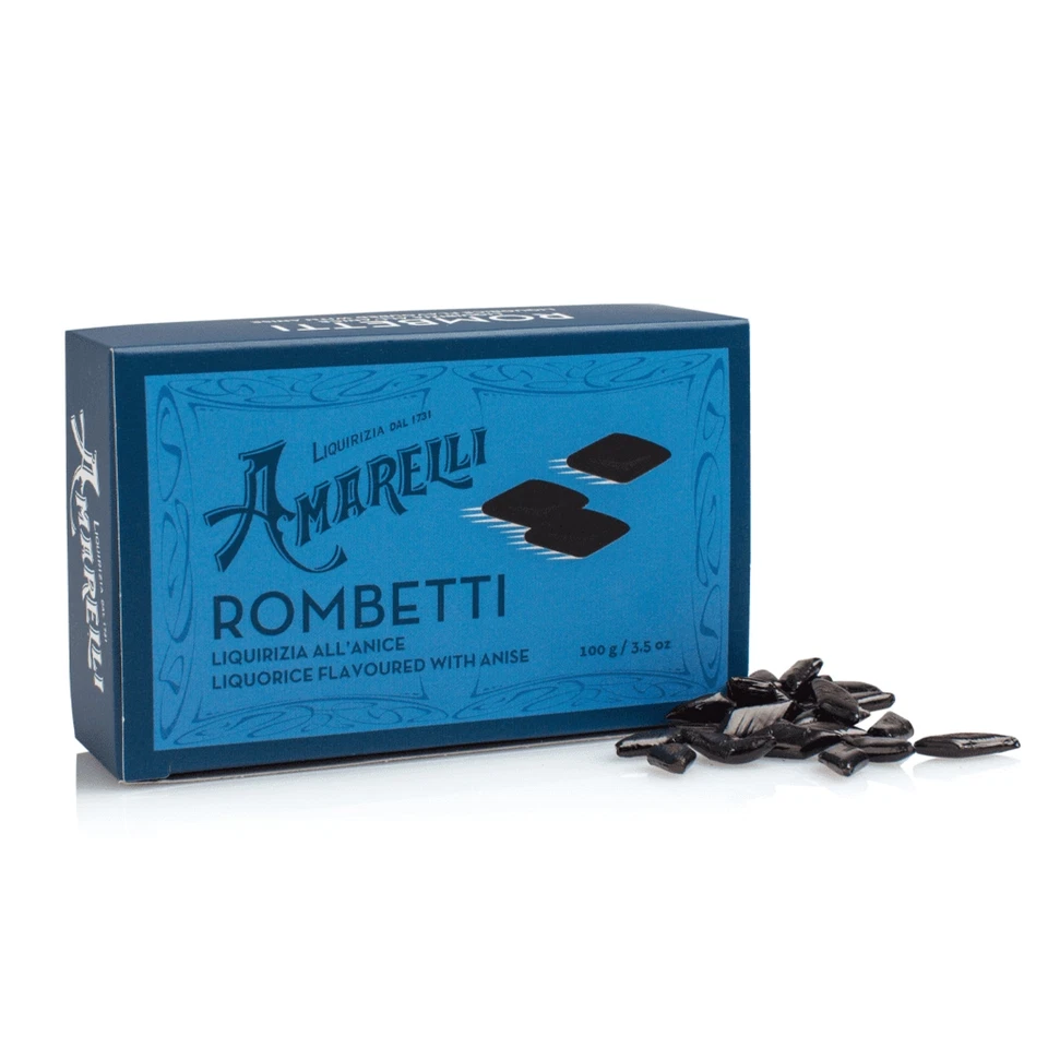 Amarelli - Rombetti Liquirizia Pura all'Anice - Astuccio Blu da g 100