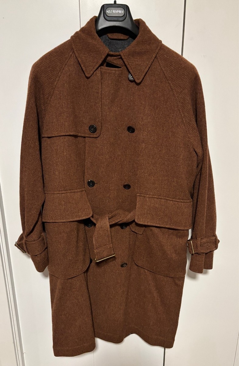 ジャケット・アウター S.E.H KELLY TRENCHCOAT S.E.H Kelly Trench Coat/ Overcoat in Bedford Cord Russet - Large