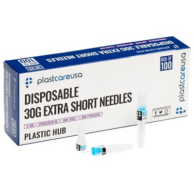 200 30G Extra Short, 12mm Disposable Dental Needles in Perforated Box (2 Bx/100)