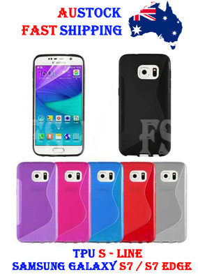 TPU S LINE SILICON CASE COVER SAMSUNG GALAXY S3 S4 S5 S6 Edge S7 Edge S8 Plus